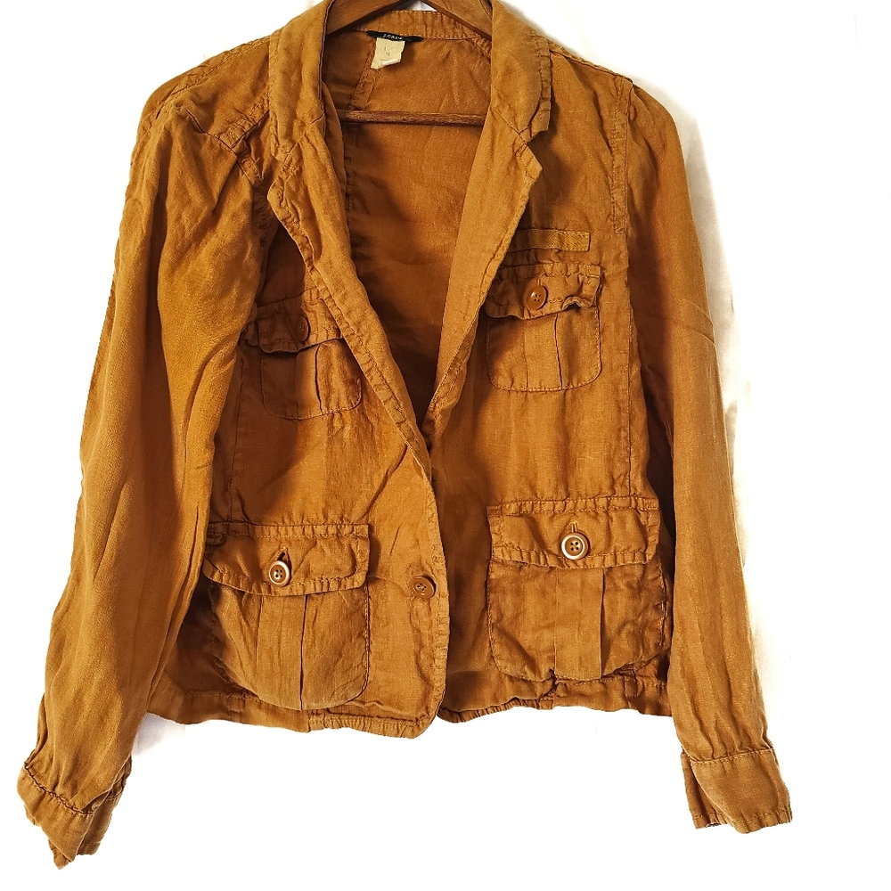 J.crew tan utility jacket size 12 -A